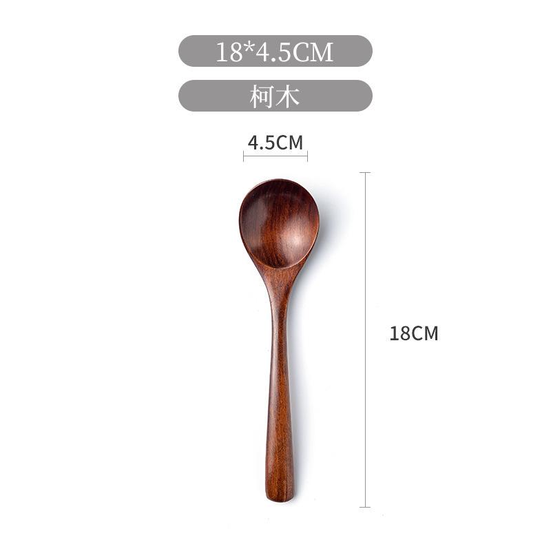 Wooden Small Spoon Coffee Spoon Honey Stirring Spoon Children's Tableware Retro Style Creative Wooden Spoon