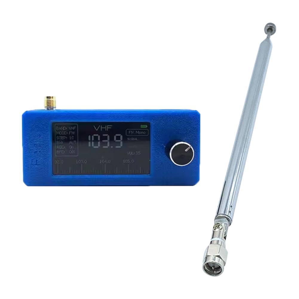 SI4732 0.5-108mhz Pocket Mini Radio LSB USB AM FM All Band Radio Receiver 1.9inch IPS Screen HF SW MW VHF Radio with Antenna