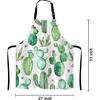 Cactus Adjustable Bib Apron, Tropical Watercolor Cactus Plants Cooking Kitchen Apron for Men Women