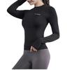 Xiaohongshu Women's Quick-Dry Breathable Long-Sleeve Yoga Tops - Sweat-Absorbent, Tight-Fit, Ideal for Autumn Running & Fitness.