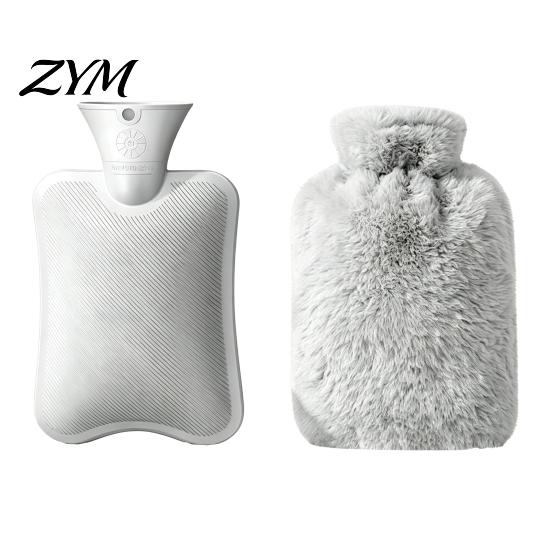 Explosion Proof Water Bag Hot Bottle with Plush Cover, 500/1000/2000ML Leak-proof Bag, Portable Cold Compress Pouch for Shoulder, Back, Hand,