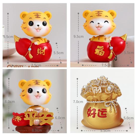 Shaking Head Tiger Creative Funny Posture Mini Useful Adorable Micro Landscaping for Truck