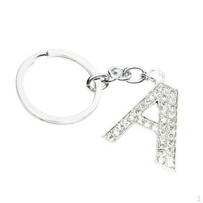 Alphabet Initials Letters Keychain for Women Purse Charms Handbags with Key Ring