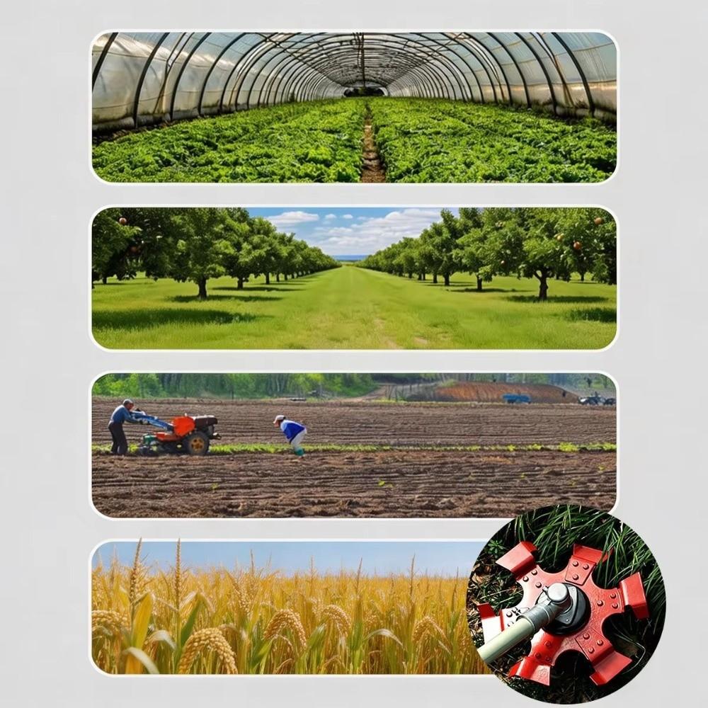 Six-Arm Star Trenching Wheel 3-in-1 Brush Cutter Head New Weeding Wheel Small Tiller Accessory
