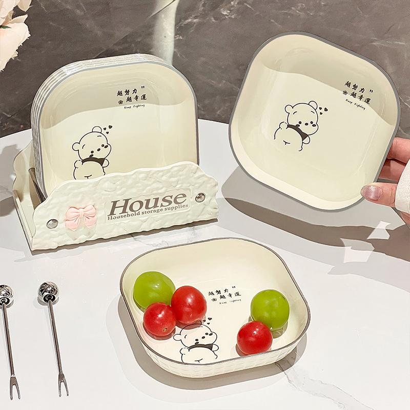 Thickened Bone China Snack & Fruit Plate Set - Food Grade Small Dish for Dining Tables
