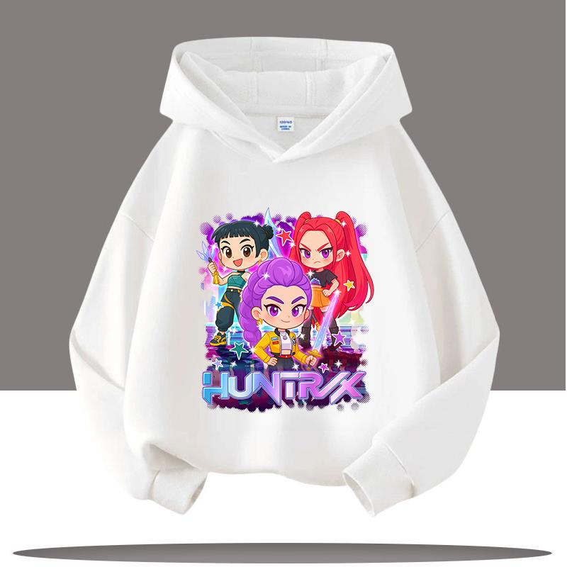Y2K KPop Demon Hunters Hoodies Teenage Girls Boys Rumi KPop Demon Hunters Hoody Autumn Casual Long Sleeve Children's Clothing