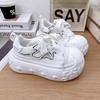 Spring new fashion ugly cute big head little white shoes women's casual board shoes thick sole heightening bread shoes tide