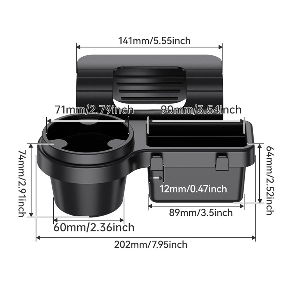 Car Cup Holder Organizer, Car Accessories Door Organizer with Cup Holder, Small Storage Box