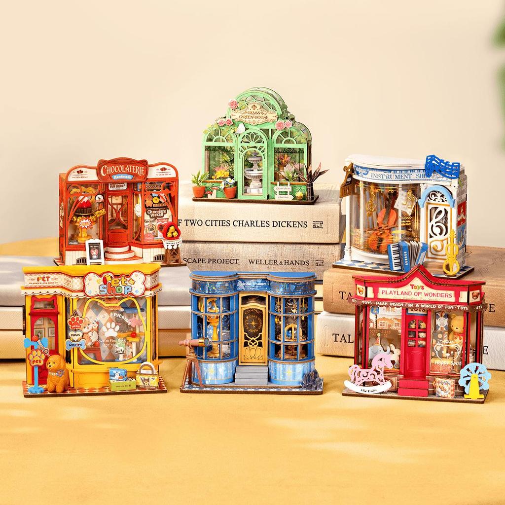 ROBOTIME Rolife 3D Puzzles Sweet Chocolate Shop DIY Miniature House DS046