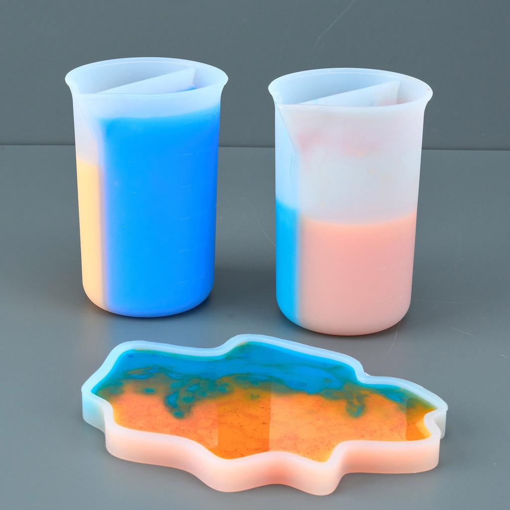 Silicone Mixing Cup 120ML Craft Mixing Container Silicone Texture Paint Pouring Split Cups Suitable for Mixing Resin