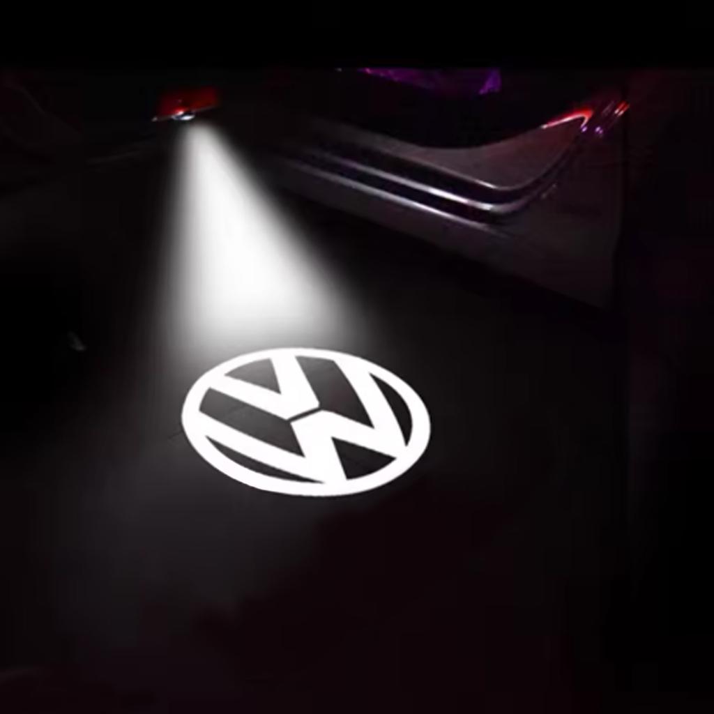 2Pcs For VW Volkswagen Golf 3 4 Sharan Touran Lavida Caddy Beetle Jetta MK4 Bora MK3 Polo LED Car Door Logo Light Projector Lamp CWS1 