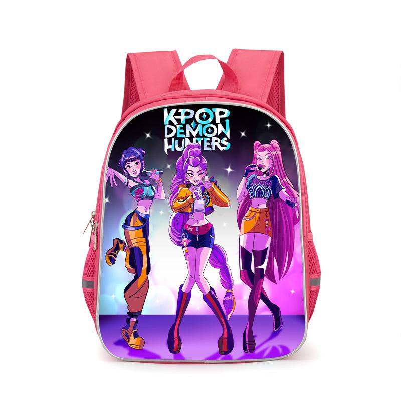 KPop Demon Hunters Kids Large Capacity Layered Backpack Students School Bags for Girls Boys Cartoon Bookbag Travel Backpack
