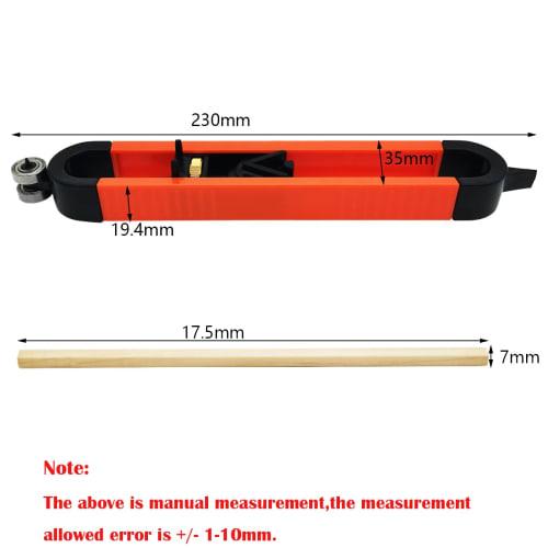 Contour Gauge, CTRICALVER Profile Scribing Ruler, Adjustable Locking Contour Gauge for Accurate Woodworking Measuring, Floor/Carpet/Tile Laying (Orang