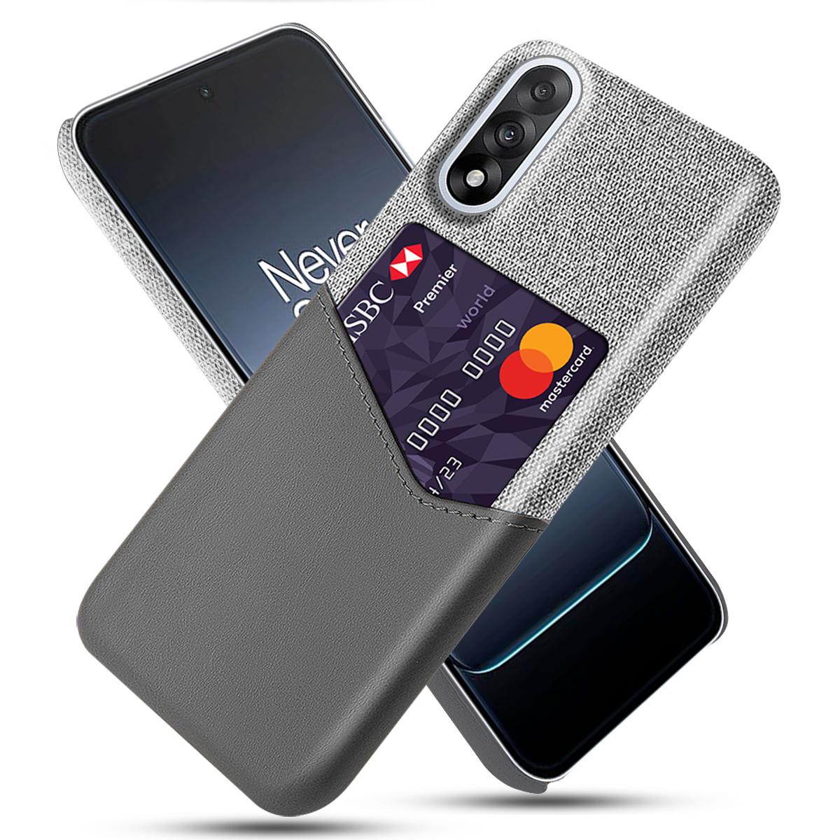 

For OnePlus Nord 5 5G/Ace 5 Ultra 5G Case PU Leather Cloth Texture Hard PC Phone Cover with Card Holder