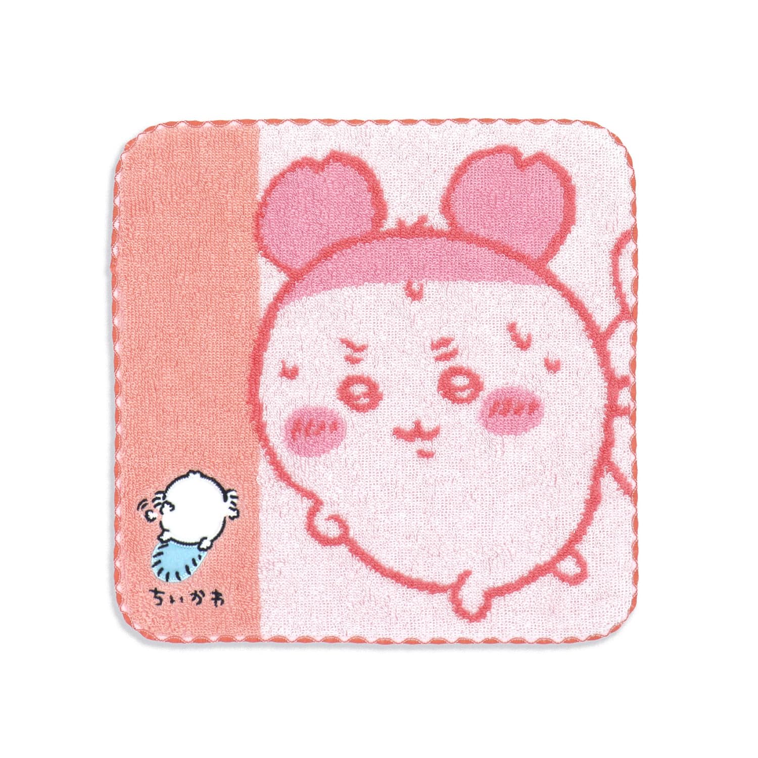 Chiikawa Hand Towel Used Bookstore Crab 25 x 25 cm (Chiikawa) Handkerchief, Pink, Design, 41-1380080, Approx.