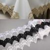 10Yards 9cm Width Flower Lace Trim White Black Gold Splicing Cloth Lace Ruffle Sewing Decoration Lace Ruffle Trim