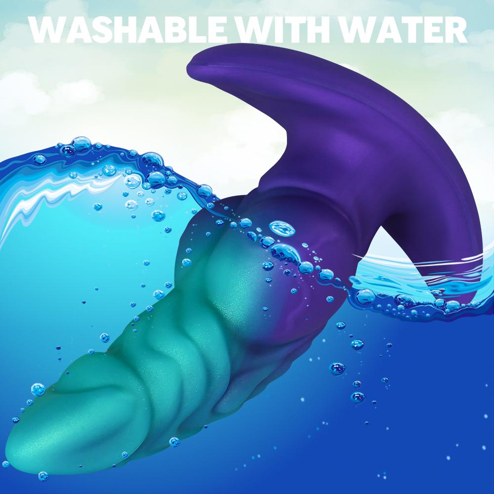 Silicone Huge Buttplug Fantasy Dildo Shaped Anal Plugs G-Spot Clitoral Stimulator False Penis Sex Toys for Men Women Prostate Massager