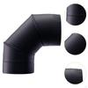 90 Degree Black Stove Pipe Connector for Chimney Use Stainless Steel Flue Adapter