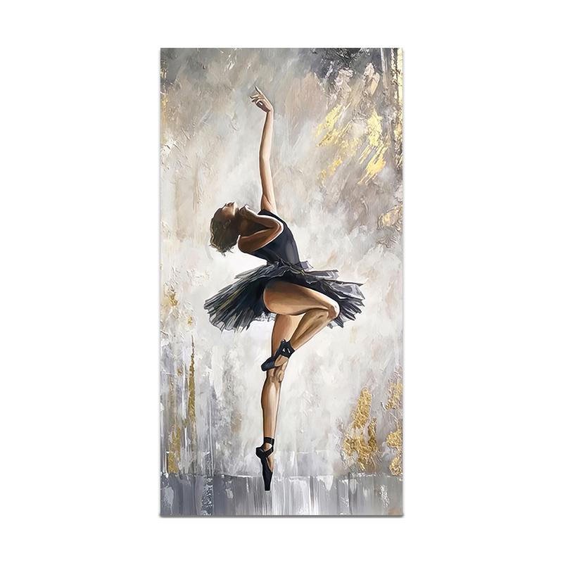 

Элегантная танцующая девушка женщина холст картина плакат балерина настенное искусство принт декоративная картина современная гостиная домашний декор без рамы 20x40cm