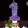 ’‘ Purple Crown Birthday Candles Number 0 1 2 3 4 5 6 7 8 9 Princess Cake Decoration Candles Anniversary Party Cake Topper