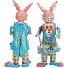 Rabbit Clockwork Toy, Metal Vintage Retro Swinging Drumming Rabbit Wind Up Toys for Gifts Collection Decoration