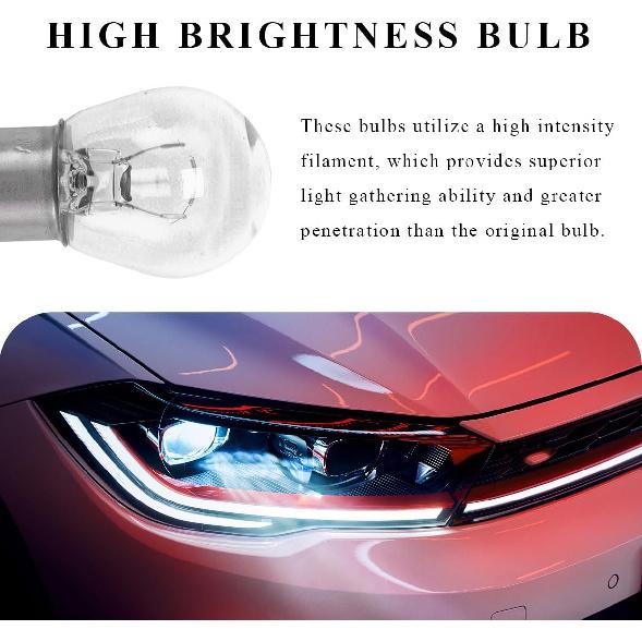 Yourkar 10 PCS Car Brake Bulb, 1141 12V 21W Auto Brake Flat Angle Single Light Bulb, High Brightness Brake Tail Turn Signal Light Bulbs Replacement,