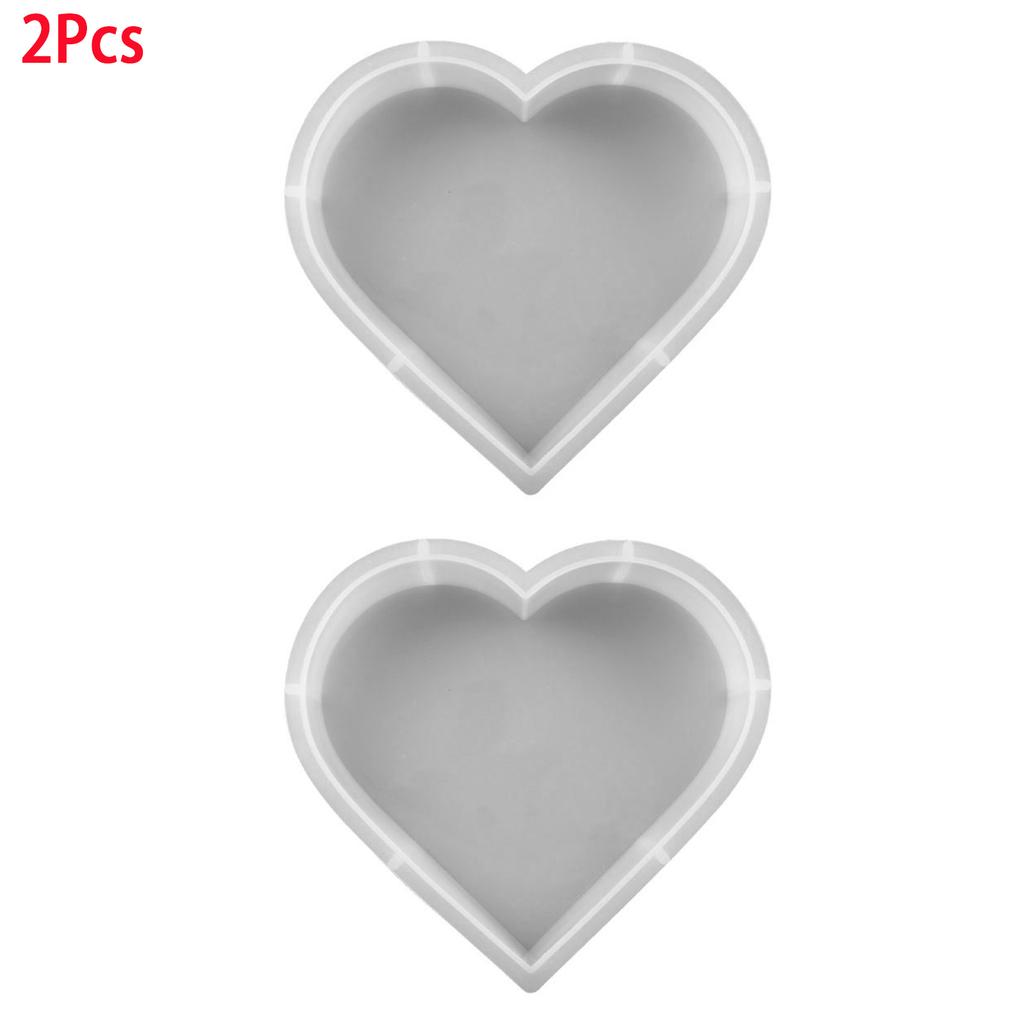 2/1Pcs Silicone Molds for Resin,Large Heart Resin Mold DIY Crystal Cube Mold for Flower Preservation Bookend Epoxy Resin Castin