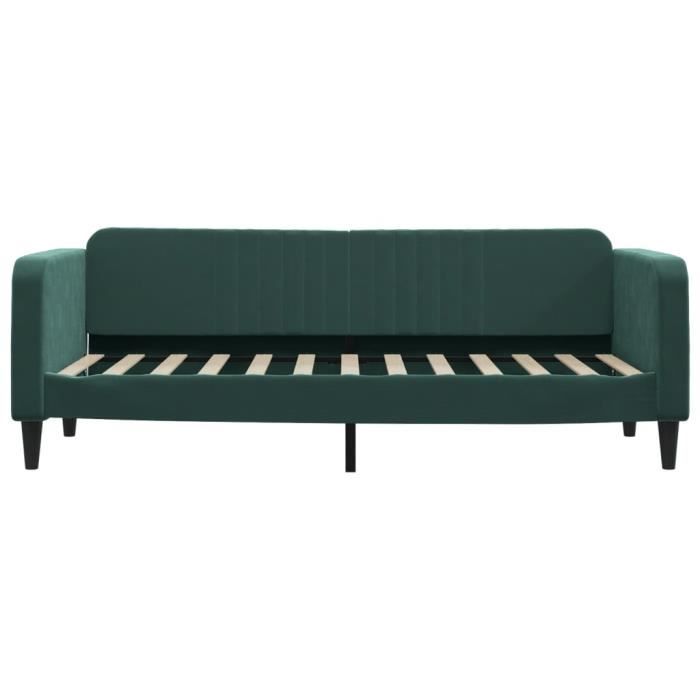 VidaXL Lit de repos vert foncé 80x200 cm velours 354081