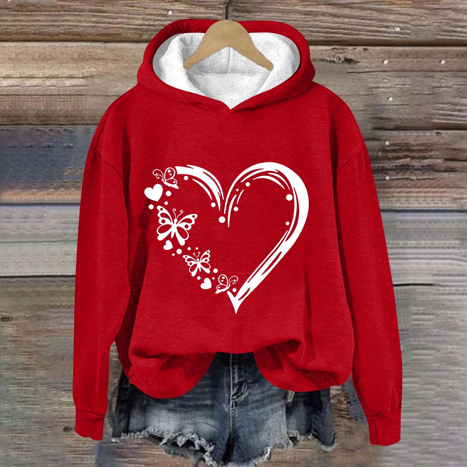 

Женские толстовки с длинным рукавом с принтом, толстовки, одежда для девочек-подростков, повседневные пуловеры, модные повседневные универсальные повседневные толстовки, топ XXL винный