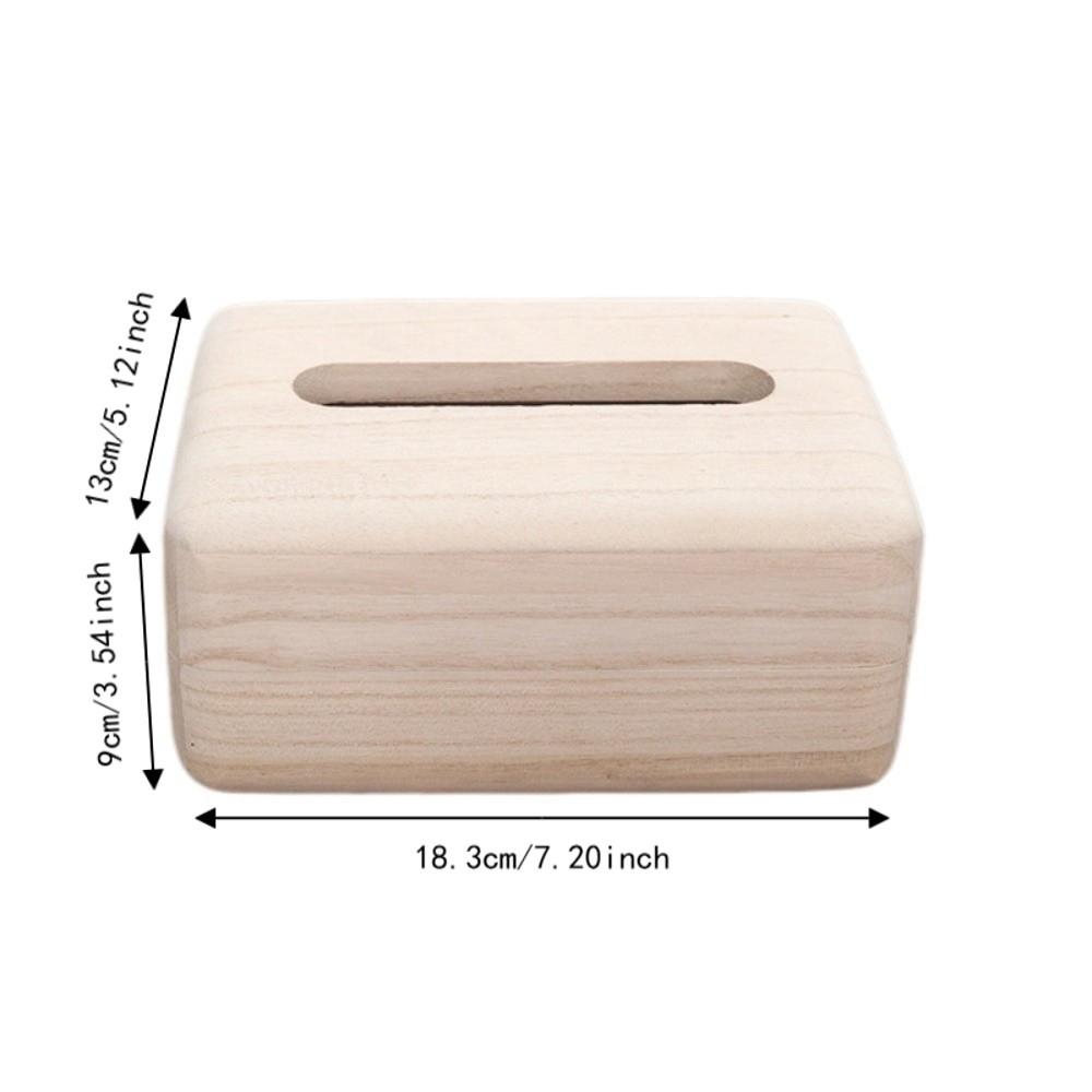Waterproof Solid Wood Paper Box Retro Storage Box Eco-Friendly Wooden Tissue Box Interior Design