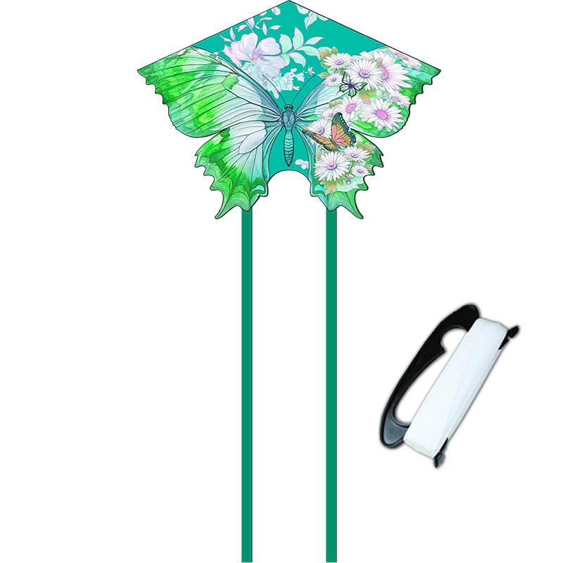 

Butterfly Kite With Glassfiber Frame For Kids And Adults Outdoor Flying Decor Green
