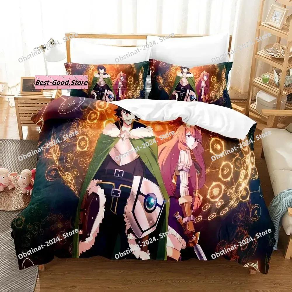 The Rising of the Shield Hero Beding Set Single Twin Ful Quen King-Sized Dimensionsd Dimensions Bed Linen Set Aldult Kid Bedrom Duvetcover Sets 3D