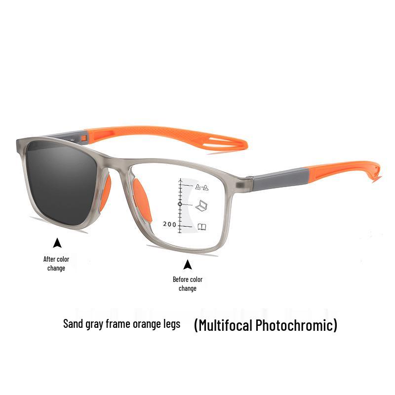 Men's Progressive HD Photochromic Anti-Blue Light Reading Glasses for Near & Distance Vision