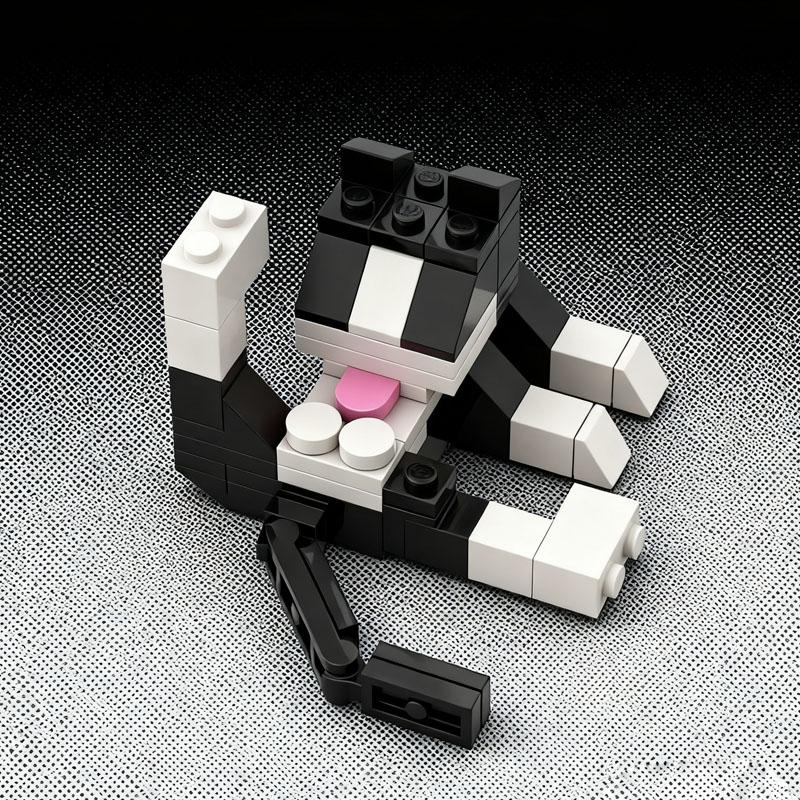 Non-Toxic Moc City Cat Animal Series Building Blocks Kids Educational Toys Creative Diy Gift For Birthday