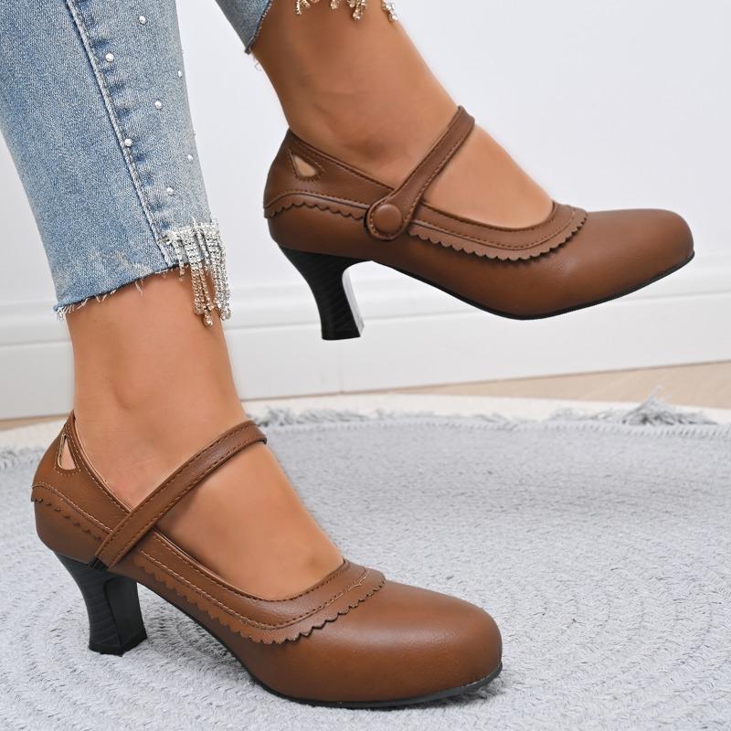 Fashion Brief Pumps Beige High Heels Comfortable High-Heeled Shoes Round Toe Slip On Sandals Ladies Lace-Up Mary Jane Basketball Platfor