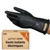 Protective Gloves - Ansell - RIG011B - Natural Latex - XL - Black