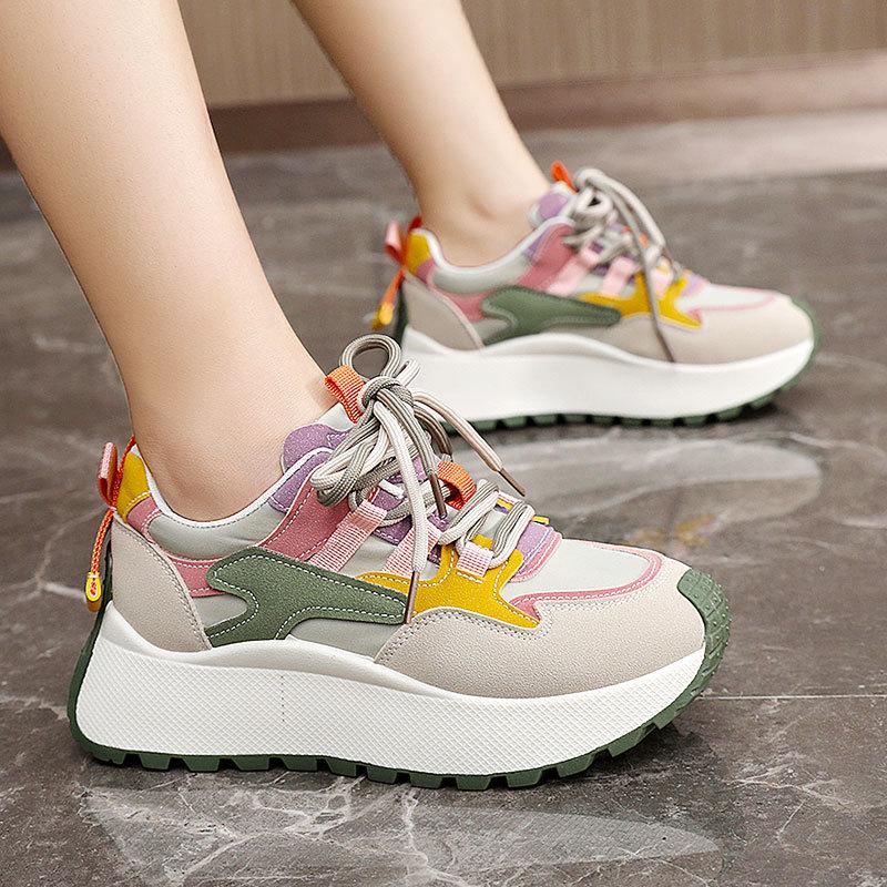 Fashion Fashion Trend Women Shoes Summer New Breathable Color Casual Shoes Loafers Anti-slip Platform Sneakers Ladies Leisure Shoe Mujer
