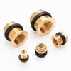 1/2 Stück Messing Gewindeverbindungsstücke Mit Gummidichtungen G3/8" x G1/2" Für Regentonnen Tanks Und Behälterinstallationen
