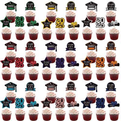 Ensemble de 5 pièces pour décoration de gâteau, décorations de gâteau de remise de diplôme, accessoires pour gâteau, ornement de gâteau adapté aux fêtes de remise de diplôme