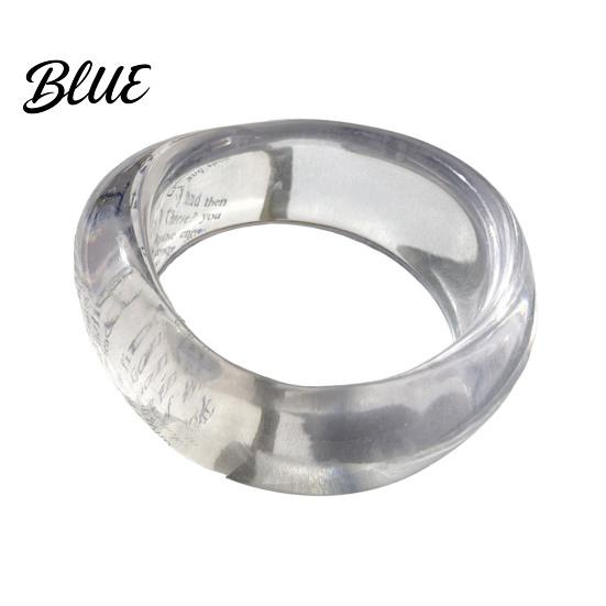 Women Fashion Jewelry Acrylic Resin Chunky Bangle Hypoallergenic Colorful Geometric