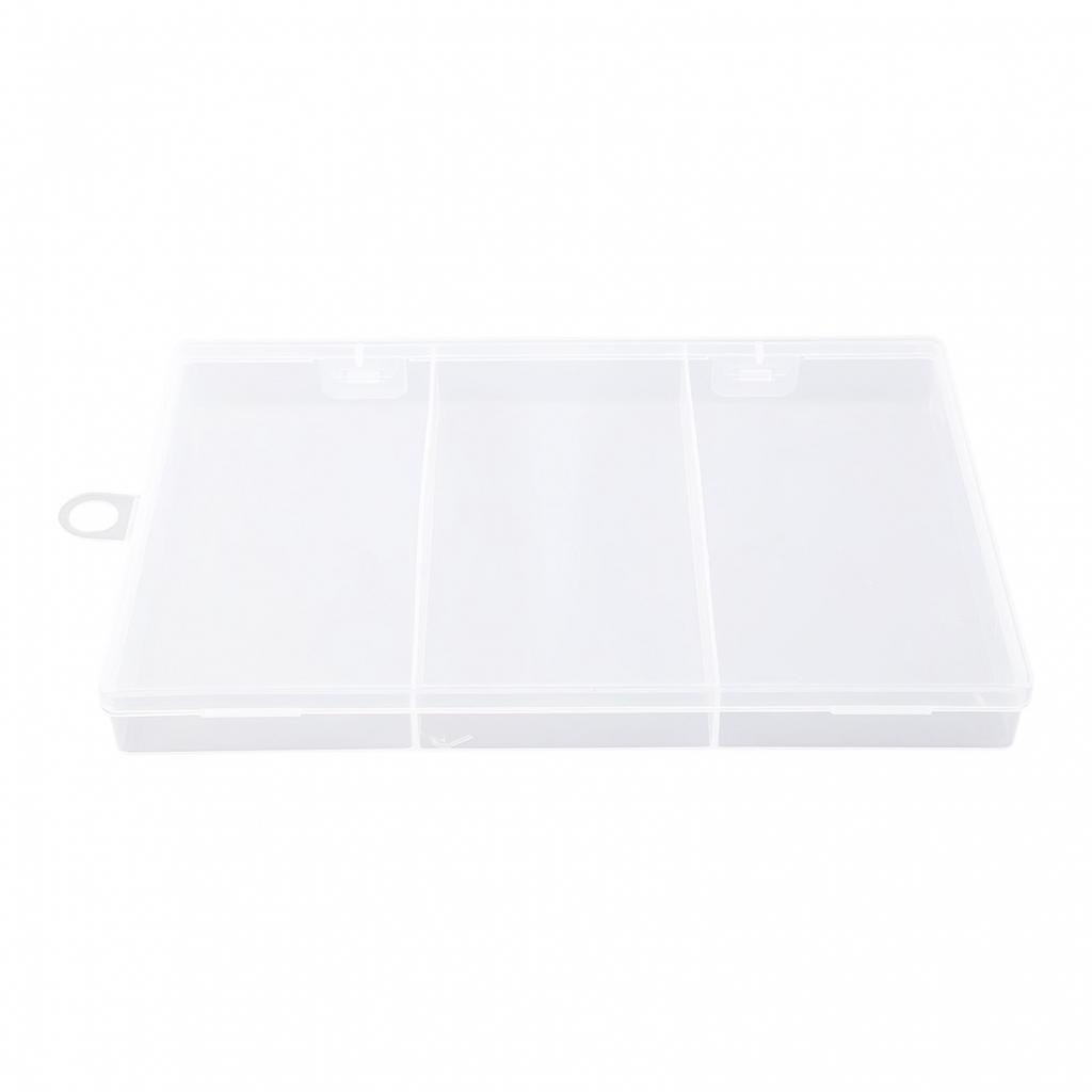 Organizer Storage Box 3 Grids Multifunctional With Cover Space Saving Jewelry