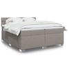 Vidaxl Letto Continentale Con Materasso, Taupe, Tessuto, 200X200 Cm
