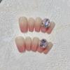 Daily Simple Short Armor Natural Smudge Gradient Nude Pink Diamond