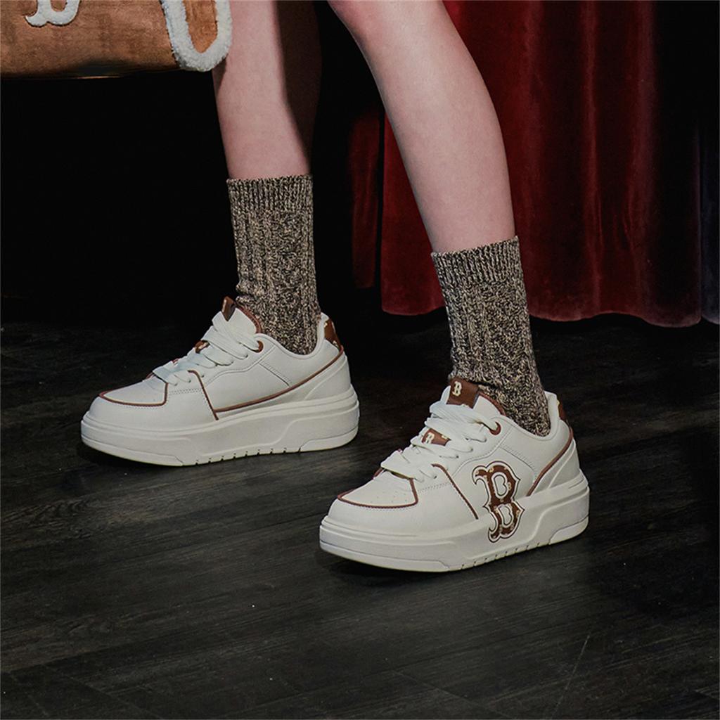 MLB Cushioning Low-Top Casual Shoes Unisex Beige Brown Sneakers 3ASXCL-MLB4399