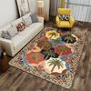 Tropical Palm Tree Pattern Area Rug with Vintage Border Design Suitable for use as an anti-slip for living room bedroom sofas