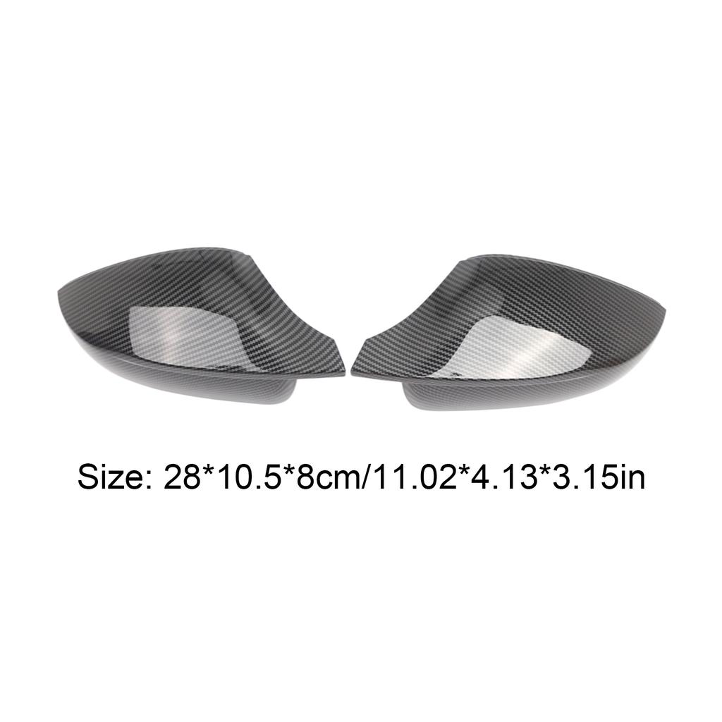 1 Pair Carbon Fiber Pattern Side Rear View Mirror Cover Compatible for VW Polo MK5 2009-2017 Door Mirror Covering Caps