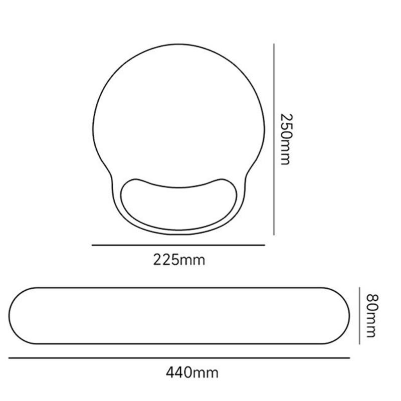 Ergonomic Mouse Wrist Pad Comfortable Breathable Silicone Computer Mouse Wrist Rest Ergonomic Support for Desk Office