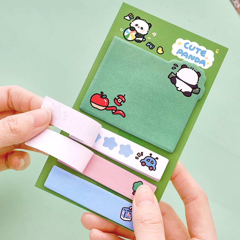1 Piece Kawaii Cute Panda Paper Sticky Notes Creative Notepad Memo Pads Office School Stationery Adhesive Stickers Decoration