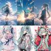 63PCS of Hatsune Miku Stickers for Anime and Cartoon-themed Water Bottles, Tablet PCs, and Waterproof Decorative Stickers