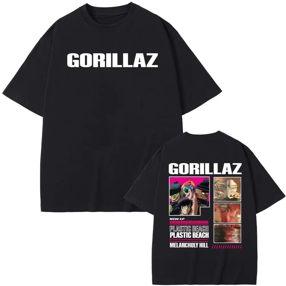 Gorillaz The Mountian New Album 2026 Tour TShirt Men Women Fashion Gothic Clothes T Shirts ONeck High Quality Tshirt